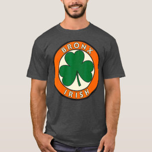 Camiseta Bronx New York - Símbolo do Círculo Shamrock Irlan