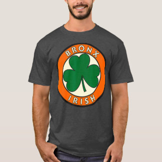 Camiseta Bronx New York - Símbolo do Círculo Shamrock Irlan