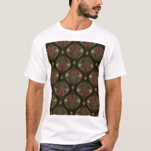 Camiseta Bronze antigo: Legância Ornamental sem costura