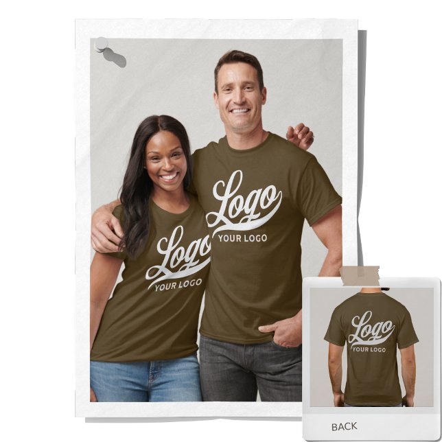 Camiseta Bronze Brown Company Logo Swap Business Men Mulher (Criador carregado)