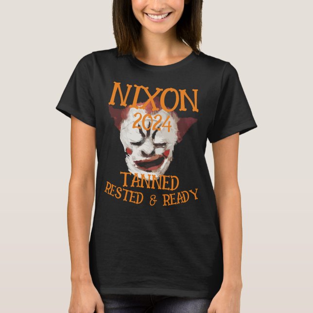 Camiseta Bronzeado Descansado & Pronto NIXON 2024 President (Frente)