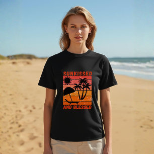 Camiseta Bronzeado e Abençoado Vibrações Positivas de Ver