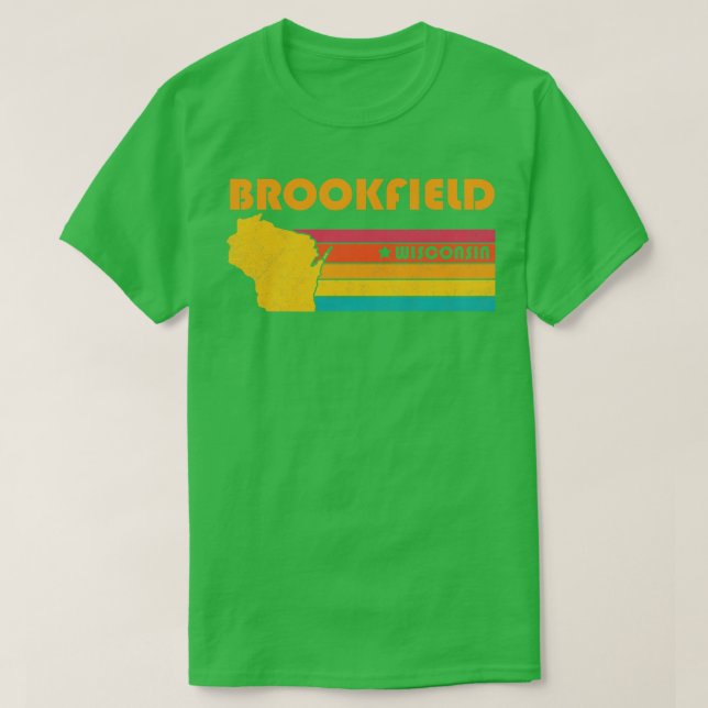Camiseta Brookfield Wisconsin Vintage angustiou Souvenir (Frente do Design)