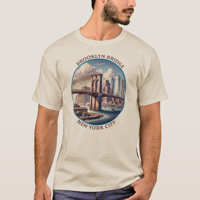Camiseta Brooklyn Bridge Nova Iorque (Frente)