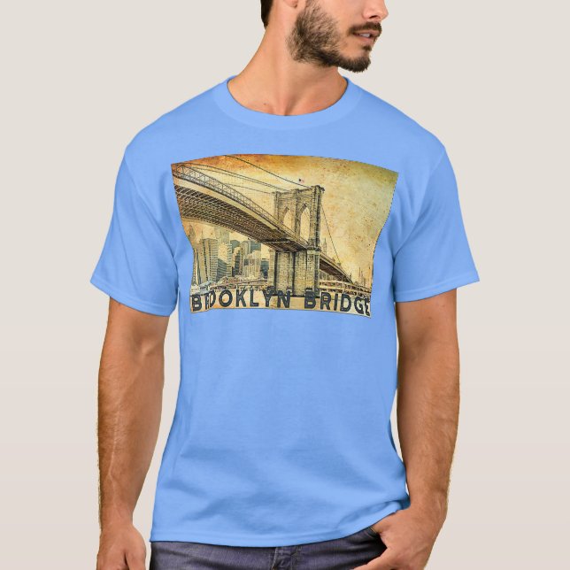 Camiseta Brooklyn Bridge Nova Iorque USA Love NYC (Frente)
