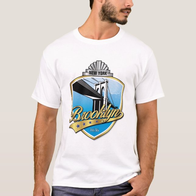 Camiseta Brooklyn Design Dourado (Frente)