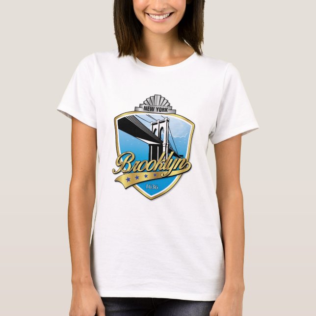 Camiseta Brooklyn Design Dourado (Frente)