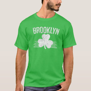 Camiseta Brooklyn Irish Dia de São Patrício Shamrock Luck