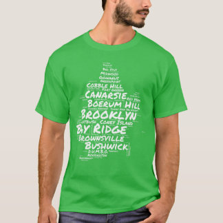 Camiseta Brooklyn New York Neighborhoods Word Cloud Brookly