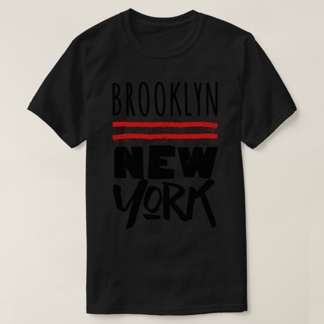 Camiseta Brooklyn Retro Typografia Design 1 (Frente do Design)