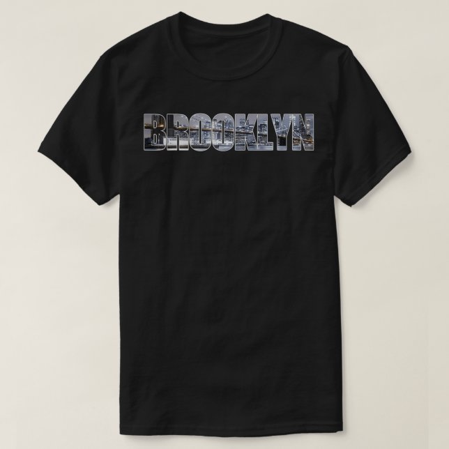Camiseta Brooklyn Skyline Tourist Bridge Foto do Brooklyn (Frente do Design)