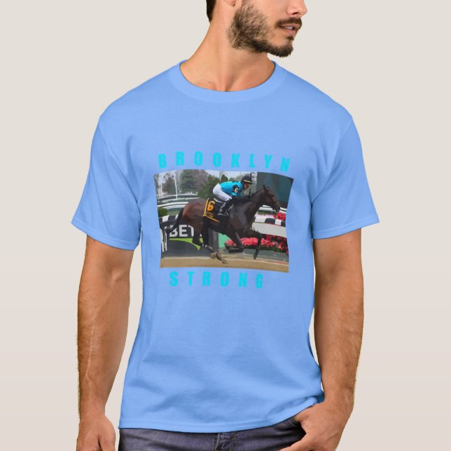 Camiseta Brooklyn Strong Horseracing Blue (Frente)