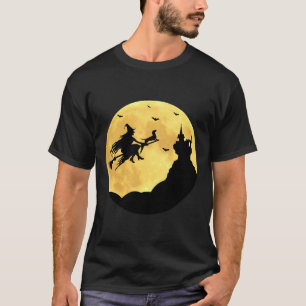 Camiseta Broomstick ambulante Engraçado Halloween Dachshund