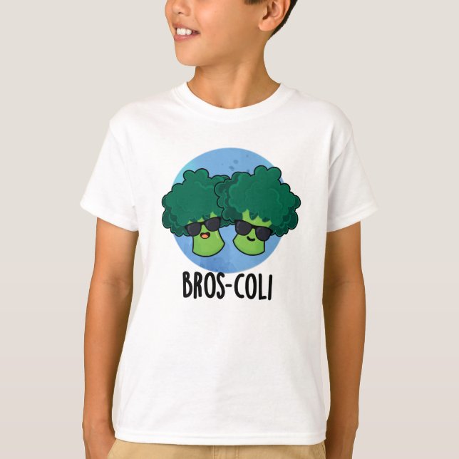 Camiseta Bros-coli Funny Veggie Broccoli Pun (Frente)