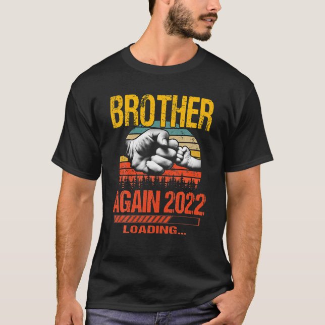 Camiseta Brother Again Est 2022 Loading Future New Father's (Frente)