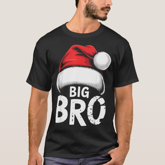 Camiseta Brother Big Christmas Santa Family Matching Pajama (Frente)