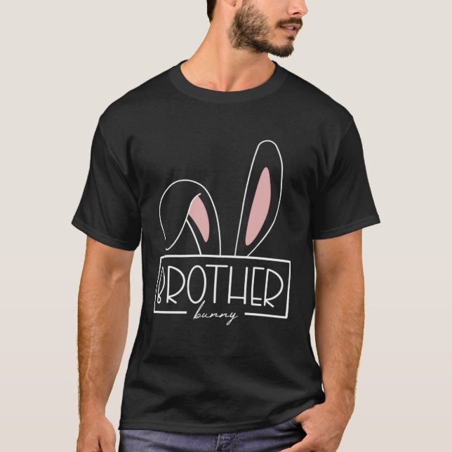 Camiseta Brother Bunny Costume Egg Hunt Family Rabbit Ears  (Frente)