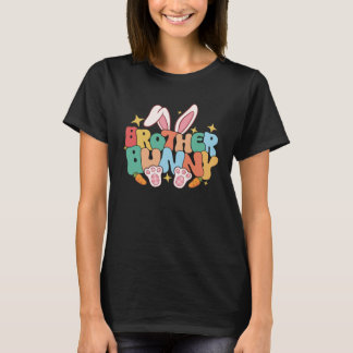 Camiseta Brother Bunny Ears Rabbit Pink Buffalo Plaid Easte
