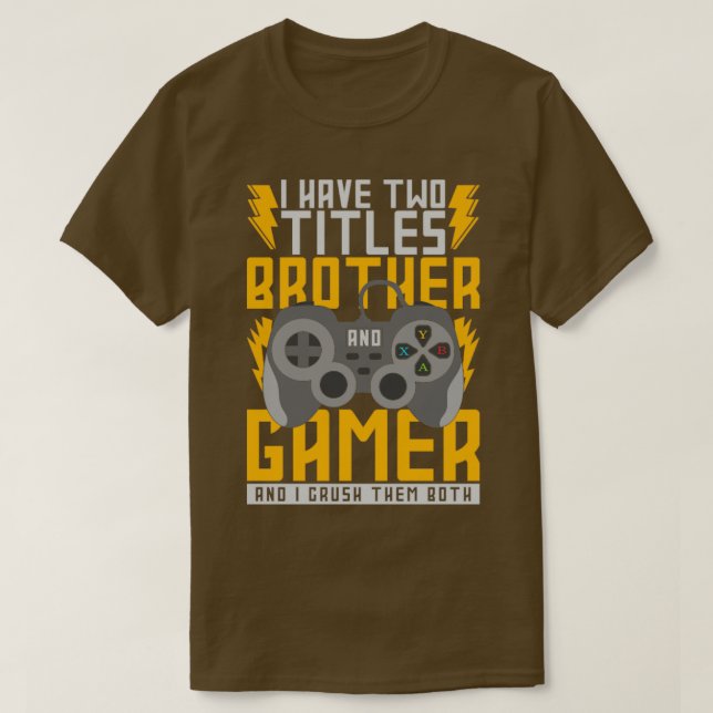 Camiseta Brother Gaming Cote Engraçado Jogador (Frente do Design)