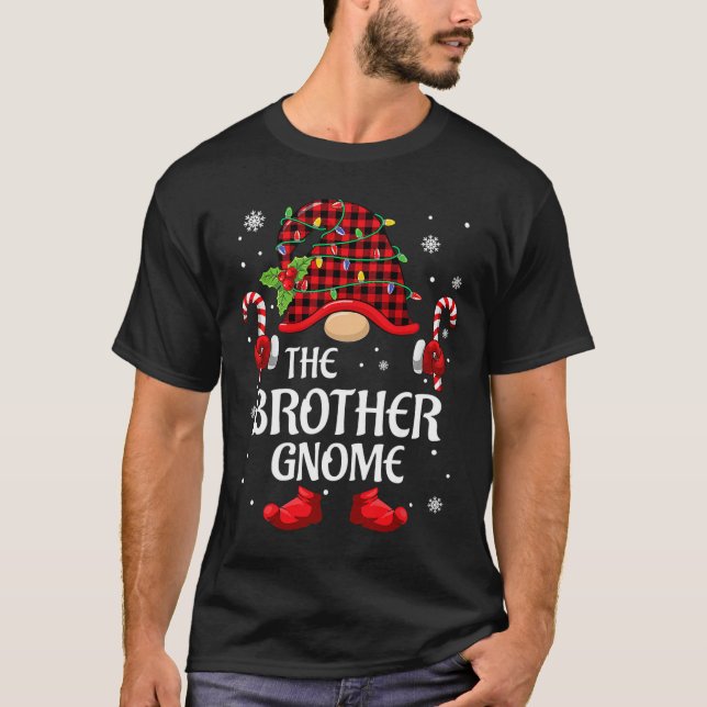 Camiseta Brother Gnome Matching Christmas Pjs For Family  (Frente)
