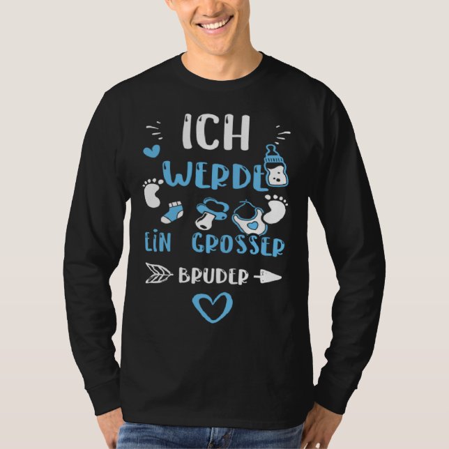 Camiseta Brother Ich Werde Ein Großer Bruder  Baby Boy (Frente)