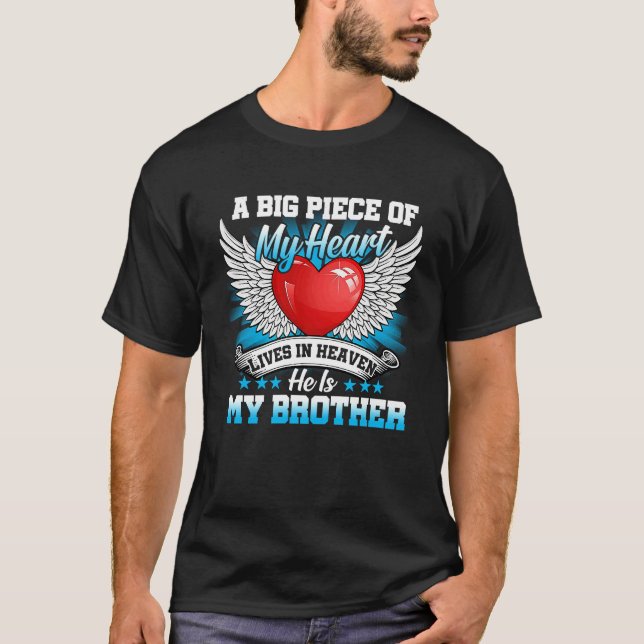Camiseta Brother My Angel  In Memory Of Brother In Heaven (Frente)