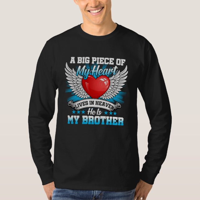 Camiseta Brother My Angel  In Memory Of Brother In Heaven (Frente)