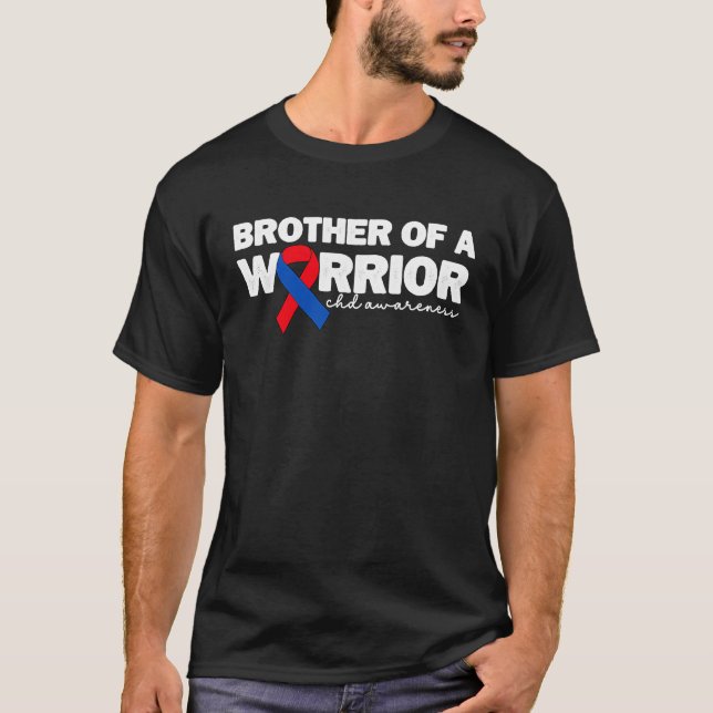 Camiseta Brother Of A Warrior CHD Congenital Heart Defect A (Frente)