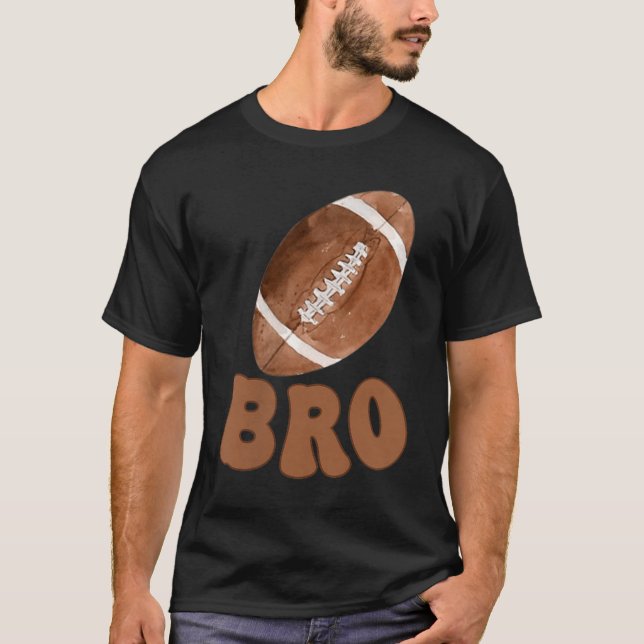 Camiseta Brother Of The 1 Year Old Football First Birthday  (Frente)