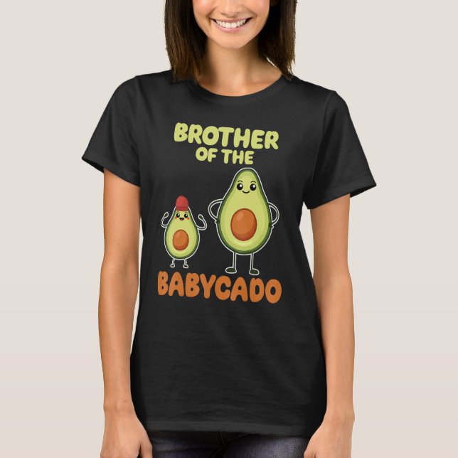 Camiseta Brother Of The Babycado Avocado Cute Family Pregna (Frente)