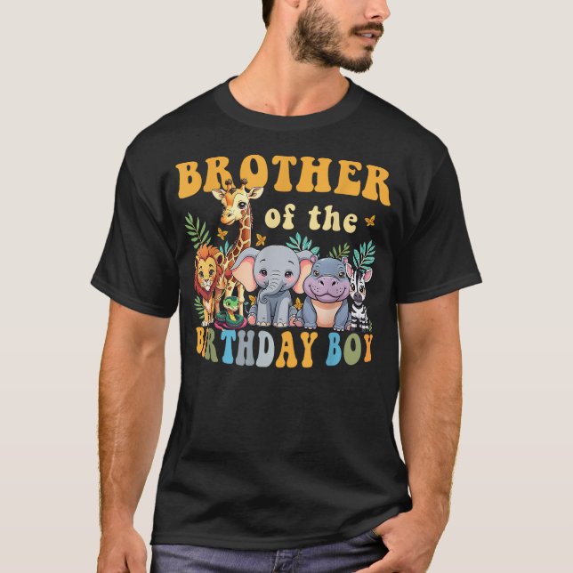 Camiseta Brother of the Birthday Boy Safari Jungle Animal M (Frente)