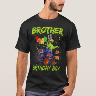 Camiseta Brother of the Birthday Dinosaur Boy RAWR Dinosaur