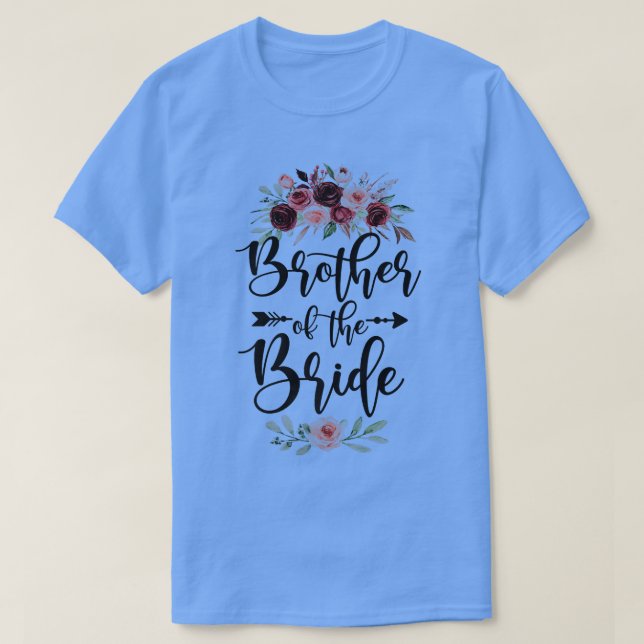 Camiseta Brother Of The Bride Wedding Shower Celebration Li (Frente do Design)