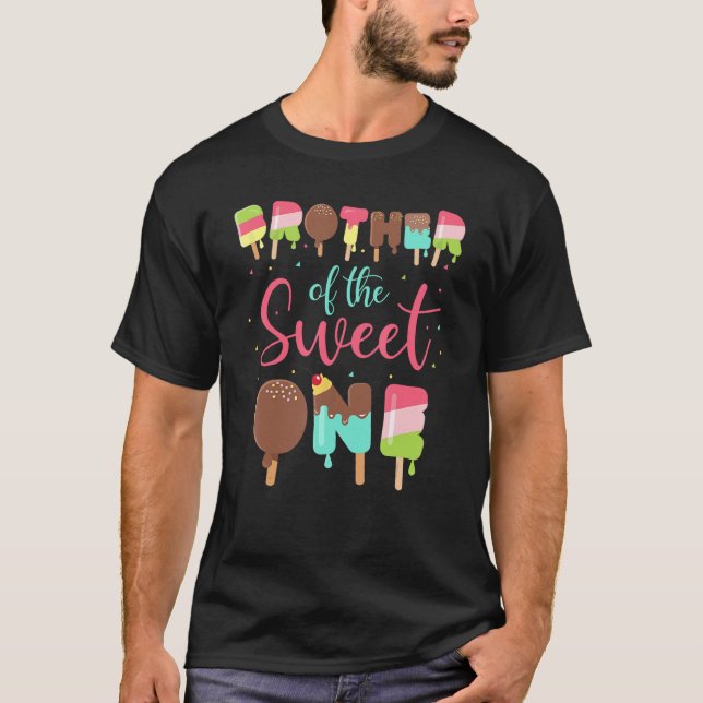 Camiseta Brother of The Sweet One  Sweetie Girl Ice Cream (Frente)