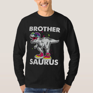 Camiseta Brother Saurus  Boys Rex Bday Party Dinosaur