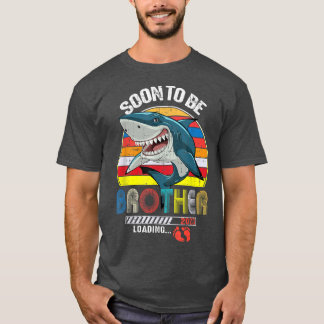 Camiseta Brother Shark Dia de os pais em breve será Irmão E