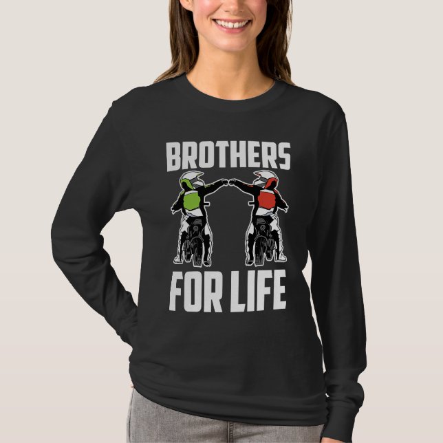 Camiseta Brothers For Life Bike Mx Motocross Dirt Biking Br (Frente)