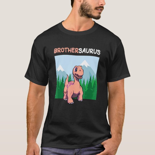 Camiseta Brothersaurus Dinosaur Cute Kiddo Apatosaurus 1 (Frente)
