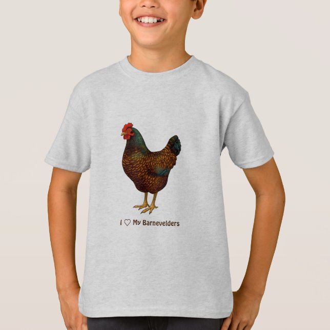 Camiseta Brown Barnevelder Hen Chicken (Frente)