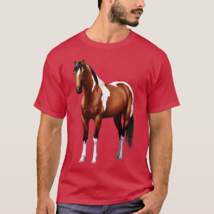 Camiseta Brown Bay Quarter Horse Pinto Pinto Pintor Stallio