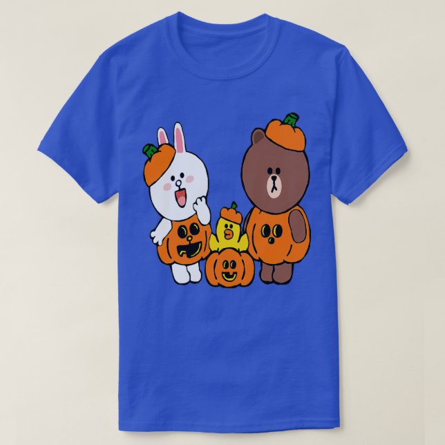 Camiseta Brown bear cony bunny rabbit duck pumpkins (Frente do Design)