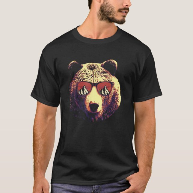 Camiseta Brown Bear Great Hunting  Hunter Wildlife Bear Wit (Frente)
