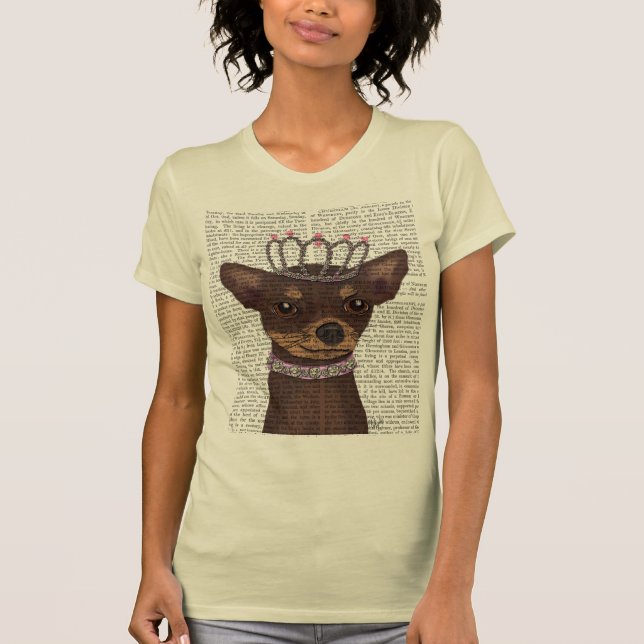 Camiseta Brown Chihuahua e Tiara (Frente)
