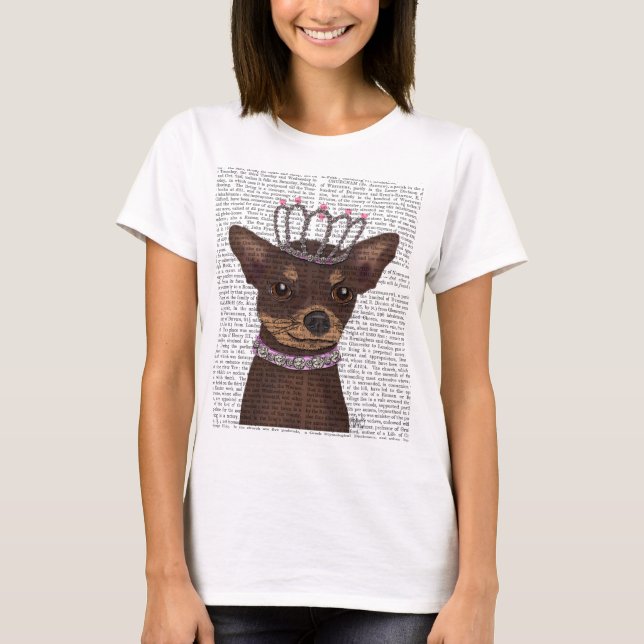 Camiseta Brown Chihuahua e Tiara (Frente)