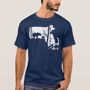 Camiseta Brown Grizzly Bear Hunting - Massachusetts map Hun