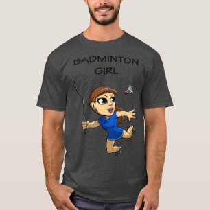 Camiseta Brown Haired Badminton Girl é proprietária do Trib