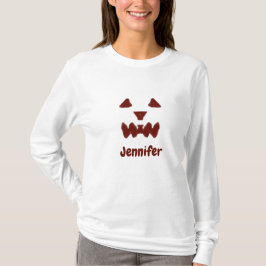 Camiseta Brown Halloween assustador queda rosto acrescentar