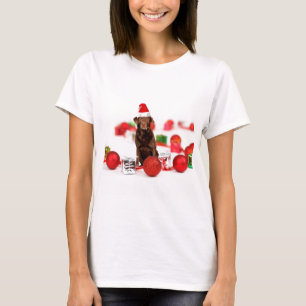 Camiseta Brown Labrador Cachorro Natal w presentes Papai No
