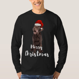 Camiseta Brown Labrador Retriever Feliz Natal Labrador