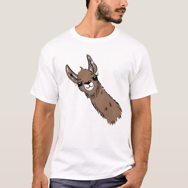 Camiseta Brown Llama Head (Frente)